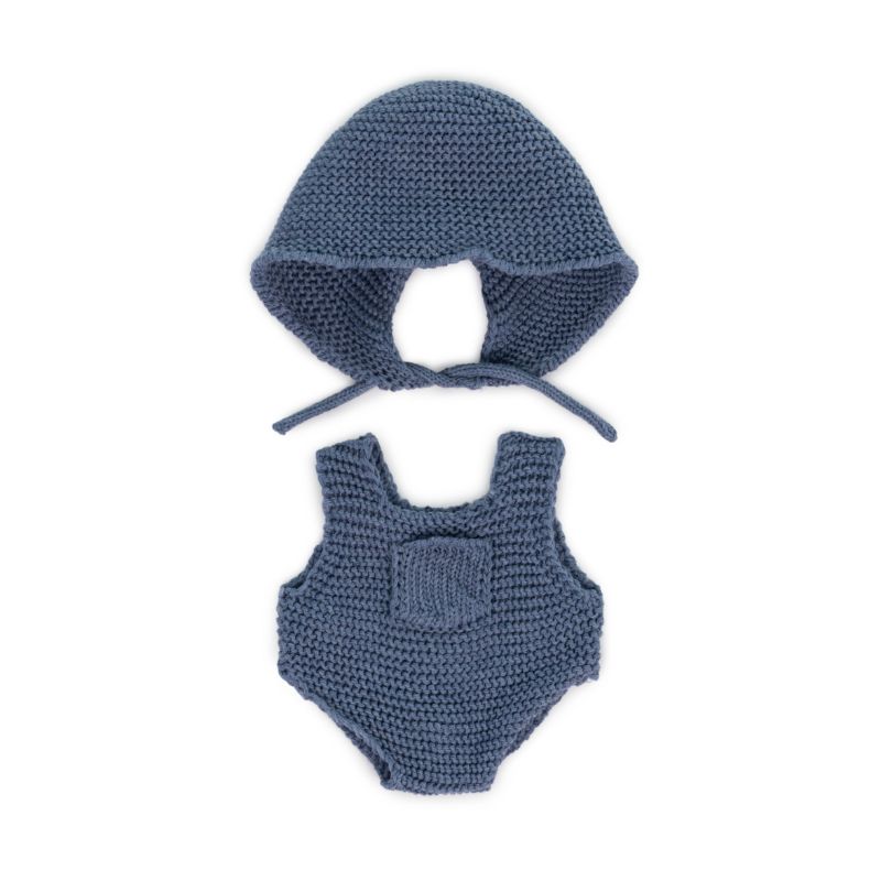 Miniland Doll Knitted Navy Romper - 21cm